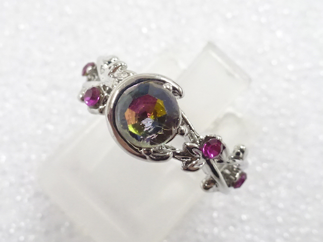 JAPANESE KIMONO / ANTIQUE COLORED STONE RING (SIZE 7)